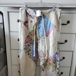 Free Peple patchwork quilted slouchy drawstring pants